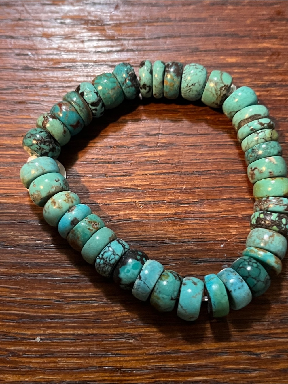 Turquoise Bead Stretch Bracelet - Women Jewelry